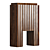 Sculpted Walnut Travertine Cabinet 3D model small image 3