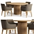 Teak Dining Set by Morgan 3D model small image 1