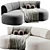 Contemporary LEK Sofa by Delcourt 3D model small image 3