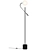 Elegant Black Metal Floor Lamp 3D model small image 1