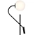 Elegant Black Metal Floor Lamp 3D model small image 2