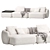 Sleek Modular Sofa Fabro 2 3D model small image 4