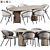 Scandi Round Dining Set 3D model small image 1