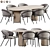 Scandi Round Dining Set 3D model small image 3