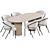 Scandi Round Dining Set 3D model small image 4