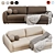 Biani Corner Sofa Set, Versatile Materials 3D model small image 1