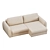 Biani Corner Sofa Set, Versatile Materials 3D model small image 4