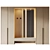 Beige Wood Finish Hallway Furniture 3D model small image 3