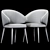  Sleek Harlow Black Dining Chair 3D model small image 4