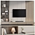 Modern TV Wall Collection Luxury 3D model small image 1