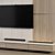 Modern TV Wall Collection Luxury 3D model small image 4