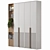 Luxury Wood Wardrobe 3D Model 3D model small image 2