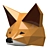 Fox Head Sculpture 3D model small image 1