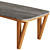 Luxurious Bluestone Teak Outdoor Table 3D model small image 3