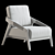 Sleek Dexter Lounge Chair 3D model small image 6