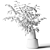 Glass Vase Leafy Branch Bouquet 3D model small image 2