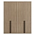 Modern LED-Lit Oak Wardrobe 3D model small image 2