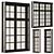 Vintage Wood Window Frames Set 3D model small image 2