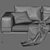 Luxurious Flexform Lifesteel 3-Seat Sofa 3D model small image 5