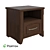 Marselle Nightstand in Wood 3D model small image 1