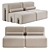 Luxury Living 2-Seater Sofa 3D model small image 1