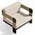 Modern UV-Wrapped Lounge Chair 3D model small image 5