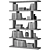 Modern Oak Bookshelf Sculpture 3D model small image 7