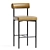 Industrial Style Counter Stool 3D model small image 1