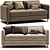 Modern 2-Seater Sofa Bed Lomeo 3D model small image 3