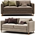 Modern 2-Seater Sofa Bed Lomeo 3D model small image 4