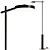 Modern Adjustable Metal Floor Lamp 3D model small image 1