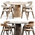 Elegant Monti Chair and Lori Dining Table 3D model small image 1