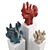 Coral Metal Plaster Art Sculptures 3D model small image 5