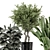 Artisanal Metal Pot Indoor Plants 3D model small image 2