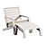 Solid Wood Adirondack Chair Set 3D model small image 3