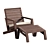 Solid Wood Adirondack Chair Set 3D model small image 4