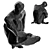 Modern Abstract Human Sculpture 3D model small image 4