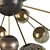 Elegant Italian Brass Chandelier 3D model small image 5