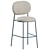 Stylish Stiel Counter Stool Sleek 3D model small image 5