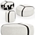 Contemporary Brooklyn Pouf Design 3D model small image 4