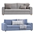 Modern Grey Sofa Bed Article 3D model small image 1