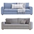 Modern Grey Sofa Bed Article 3D model small image 4