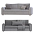 Modern Grey Sofa Bed Article 3D model small image 5