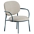 Sleek Modern Stiel Armchair Set 3D model small image 2