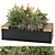 Handmade Black Pot Outdoor Bush 3D model small image 1