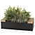 Handmade Black Pot Outdoor Bush 3D model small image 3