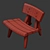 Roots Reclaimed Wood Chair 3D model small image 4