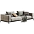 Modern Flexform 2-Seater Sofa Set 3D model small image 2