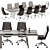 Ergonomic Leather Executive Office Chair 3D model small image 3