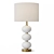 Elegant White Louvre Home Lamp 3D model small image 1